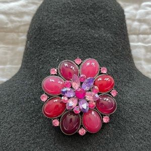 Pink and lavender pin/pendant